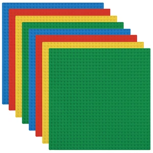 Minizfigs Classic Baseplate Compatible w/ Major Brand 10" x 10" | 8 Pack | 32x32 - Picture 1 of 5