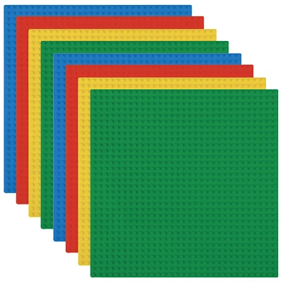 Minizfigs Classic Baseplate Compatible w/ Major Brand 10" x 10" | 8 Pack | 32x32 - Image 1 of 4