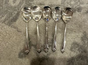 5 Pcs Rogers & Bros IS "Starlight" Sugar Spoon Silverplate - Picture 1 of 3