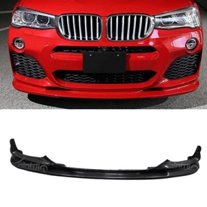 Carbon Fiber 3D Style Front Spoiler Bumper Lip For 14+ BMW X4 F26 M-Sport M-Tech - Picture 1 of 12