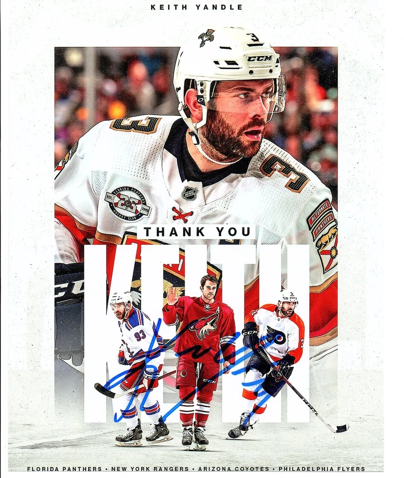 Foto autografiada firmada por Keith Yandle Philadelphia Flyers edición personalizada 8x10 certificado de autenticidad Foto 1 de 1