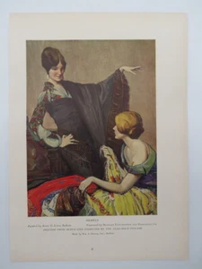 DE COLECCIÓN CHALES ART DECO IMPRESIÓN DE MODA por Alex O. Levy 1927 - Imagen 1 de 1