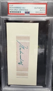 MUHAMMAD ALI PSA DNA ZERTIFIZIERT AUTHENTISCHER AUTOGRAMMSCHNITT - Bild 1 von 1