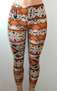 Baslco Fair Isle Style Print High Waist Leggings, Braun/Mehrfarbig Einheitsgröße - Bild 1 von 6