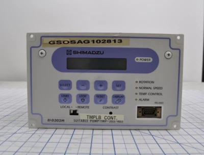EI-D303M / TURBO MOLECULAR PUMP CONTROLLER, TMP-303/TMP-403 / SHIMADZU - Image 1 of 4