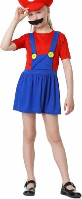 Costume de Mario pour enfants, Cosplay pour Halloween, Taille S, 100-115cm - Photo 1/2
