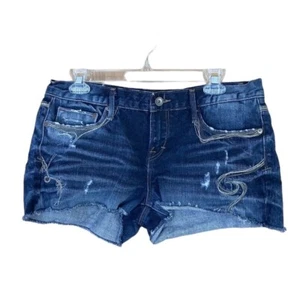 Cult of Individuality Damen Jeansshorts 29 bestickt distressed Rockabilly - Bild 1 von 11