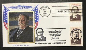 U.S. 1986 Wm.Howard Taft - dual Birthplace and first day - on Colorano  (A136) - Picture 1 of 1