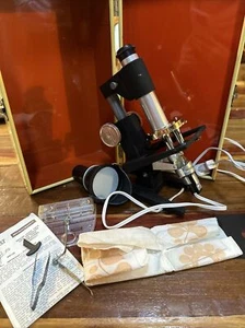 Vintage Gilbert Microcraft Microscope Set, Prepared Slides & Instructions ~ - Picture 1 of 11