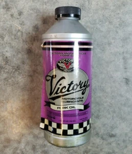 NOS 1qt VICTORY FORK OIL 2872184 Polaris motorcycle NEW unopened - Early label! - Picture 1 of 5