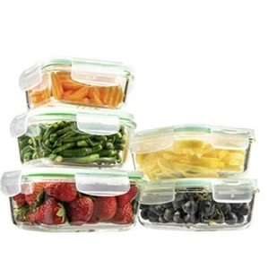EatNeat 10-Piece Glass Food Storage Containers with Lids - Meal Prep Containers - Picture 1 of 1