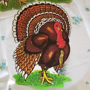 VTG Beistle Co Turkey 1972 Double Sided Die Cut 16" Tall 11" Wide aprox - Picture 1 of 8