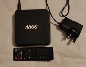 IPTV Box M8S+ Android TV Box 4K Streaming Player HDMI Bluetooth - Picture 1 of 5