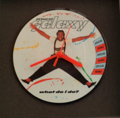 GALAXY Ft PHIL FEARON CLOCK Upcycled Viny Record Picture Disc Hit Single 7" - Image 1 of 4