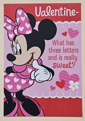Happy Valentine's Day/ Minnie Mouse/Hallmark Greeting Card (+ Envelope) - Image 1 of 4