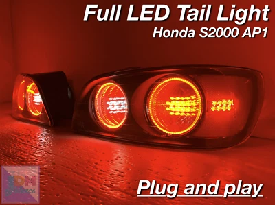 Luz trasera LED completa JDM Honda S2000 AP1 Early 99-05 diseño original OEM F20C v2 Foto 1 de 4