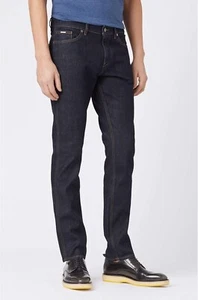 JEANS UOMO HUGO BOSS DELAWARE3 BLU SCURO SLIM FIT COME NUOVO ORIGINALE W33/34 L32 - Foto 1 di 10