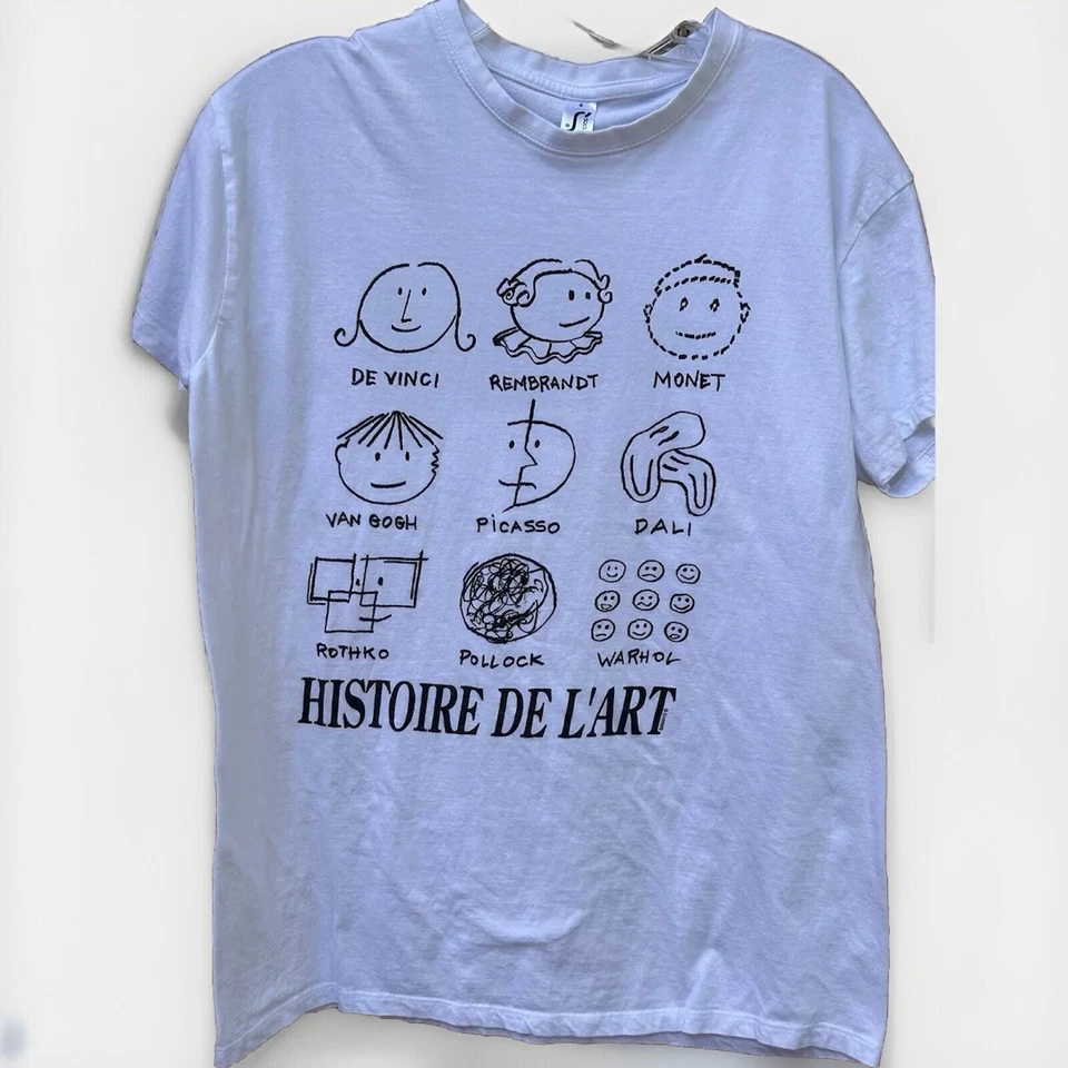 Histoire De L’Art History Of Art Paris France T Shirt M Rare Dali Picasso Monet - Image 1 of 4