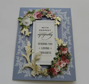 Anna Griffin Like "With Deepest Sympathy" 3D Handmade Layered Card - Picture 1 of 2