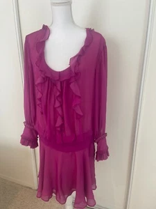 Manuel Luciano Milano 100% Seide Kleid pink , fuchia Gr.40 / Hochzeit - Bild 1 von 8