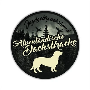 A_JGH Auto Aufkleber ALPENLÄNDISCHE DACHSBRACKE Jagdhund Hund Hunde SIVIWONDER - Bild 1 von 1
