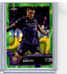 2023 Topps Chrome Kyle Smith Green Lava Refractor /99 Orlando City SC - Picture 1 of 2