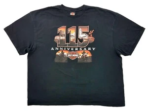 Harley Davidson 115th Anniversary Tee Black Size 3XL Mens T-Shirt - Picture 1 of 12