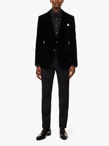 100% Authentic Tom Ford Atticus Black Velvet Blazer IT 54 UK 44 UVP 4.090£ NEU - Bild 1 von 7
