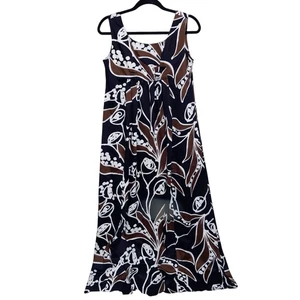 Vintage Tori Richards Dress 60s 70s Waltah Clarke Hawaiian Aloha Luau Maxi Boho - Picture 1 of 11