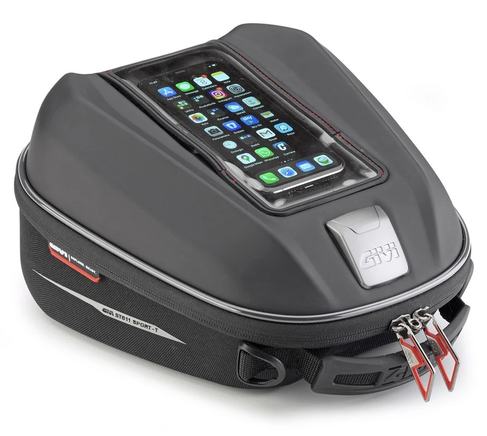 GIVI ST611 BORSA BORSELLO DA SERBATOIO TANKLOCK PORTA SMARTPHONE MOTO 6 LITRI