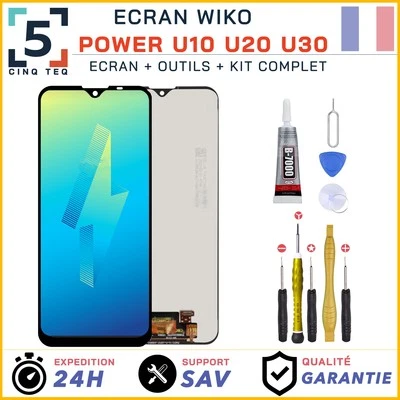 CINQ TEQ Ecran LCD Remplacement pour Wiko Power U10 / U20 / U30 W-V750BN V755 V745 + Kit