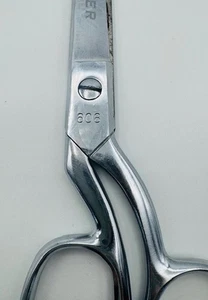 AWESOME SINGER COMPANY Bent Handle SCISSORS 7-1/4" INCH #608 BRAZIL VINTAGE - Picture 1 of 9