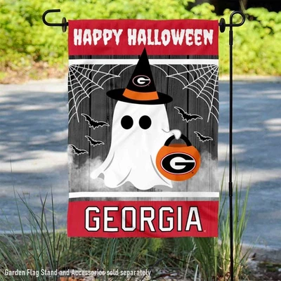 Georgia Bulldogs Feliz Halloween Jardín Bandera y Patio Banner Foto 1 de 4