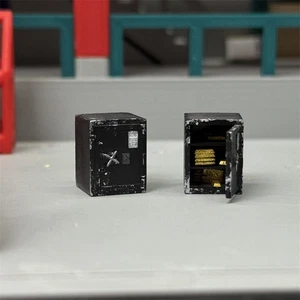 Modellino salvadanaio scala 1/64 2 pezzi con lingotto oro modello per diorama garage - Foto 1 di 7