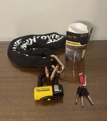 Bloqueo de bicicleta disco cadena Kryptonite New York Fahgettaboudit 1410 3,28' x 14 mm Foto 1 de 4