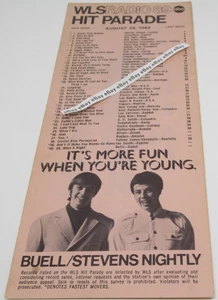 WLS Radio 89 Chicago TOP 45 Survey AUG 25, 1969 #1 Song Rolling Stones - Picture 1 of 5