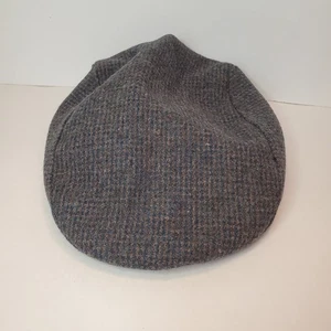Vintage 50s 60s Union Made 100% Wool Houndstooth Newsboy Cabbie Hat Cap USA XL - Picture 1 of 6