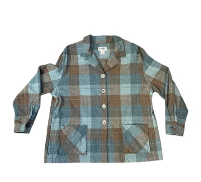 Chaqueta de lana a cuadros Pendleton 49er Heritage edición limitada azul y gris talla 2X Foto 1 de 4