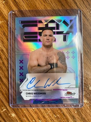 2025 Topps Finest UFC Chris Weidman Auto Refractor FA-CW - Image 1 of 2