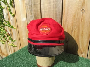Vintage Coca Cola rot Lieferfahrer Verkäufer Kapitän Mütze Kappe - Bild 1 von 8
