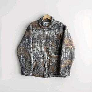 Vintage 80s Gander Mountain Real Tree Camo Snap Barn Jacket Men’s Medium USA - Bild 1 von 9