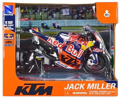 NEW RAY 1:12 KTM RC16 MOTORCYCLE #43 JACK MILLER "RED BULL KTM FACTORY RACING!!" - Image 1 of 3