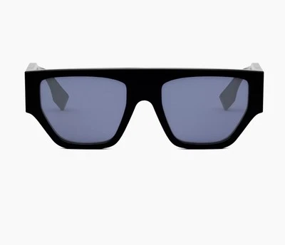 Fendi O'lock 54 mm FE40108U Geométrico FF Logo Máscara Unisex Gafas de sol Negro Azul Foto 1 de 4