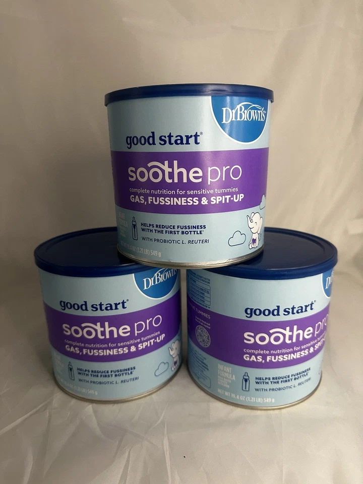 (3) Fórmula Good Start Dr. Brown's Soothe Pro Baby para estómagos sensibles, 19,4 oz Foto 1 de 3