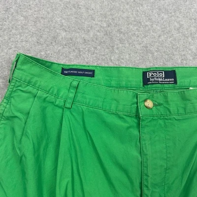 Pantalones Cortos de Golf Polo Ralph Lauren Vintage EE. UU. Calce Clásico Plisado Verde Para Hombres Talla 32 Foto 1 de 4