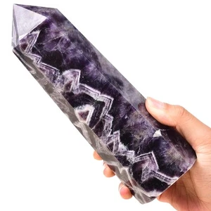 Großer Traum Amethyst Heilkristall Stabspitze Obelisk Turm 6 facettierte Reiki... - Bild 1 von 7