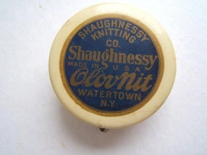 VINTAGE CELLUOID ADVERTISING TAPE MEASURE SHAUGHNESSY KNITTING CO. WATERTOWN, NY - Picture 1 of 7