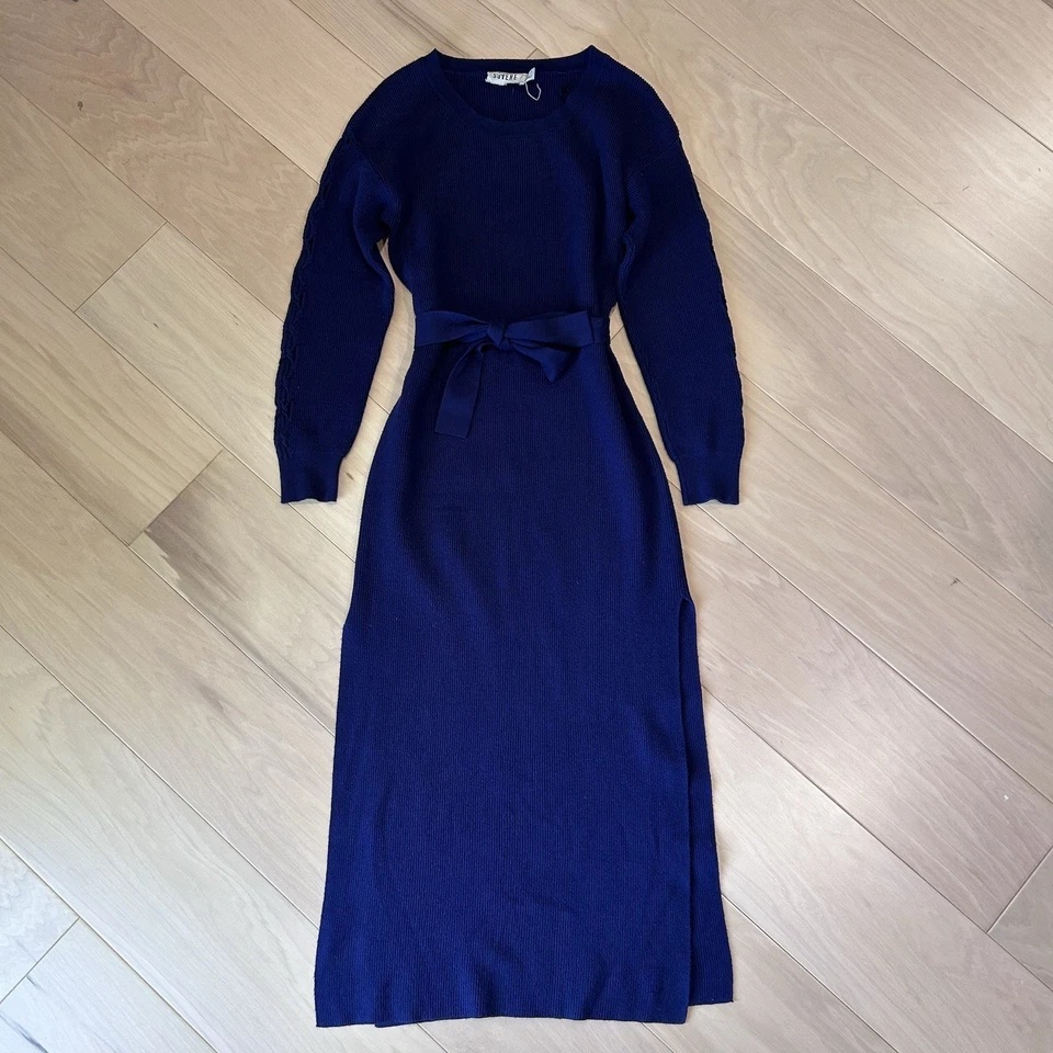 Sovere Ease Knit Sweater Blue Dress Long Sleeve Women’s USA XS - Image 1 of 4