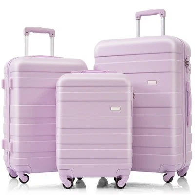 Luggage Set 3 Piece Suitcase TSA Lock Double Spinner Wheels HardSide 20''24''28' - Image 1 of 4