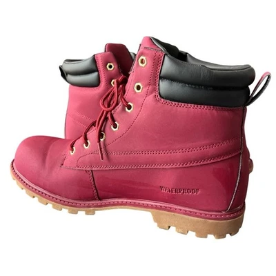 Fila Botas Borgoña Para Hombre Talla 12 Impermeables Con Cordones Exterior Borgoña Negras Foto 1 de 4